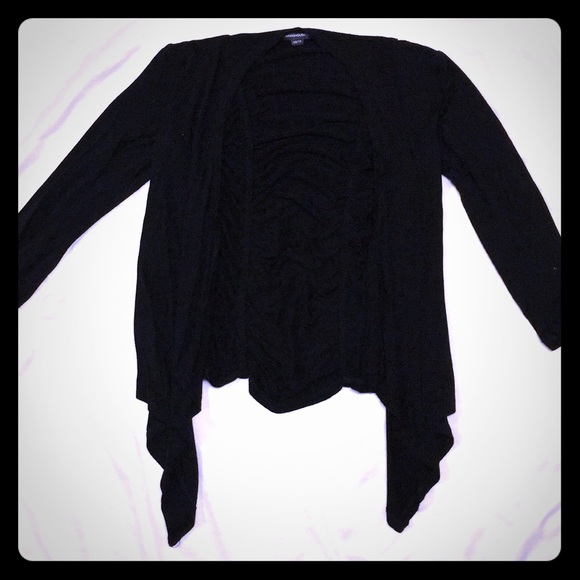 Soft Black Cardigan with Ruched Detailing - Picture 1 of 1